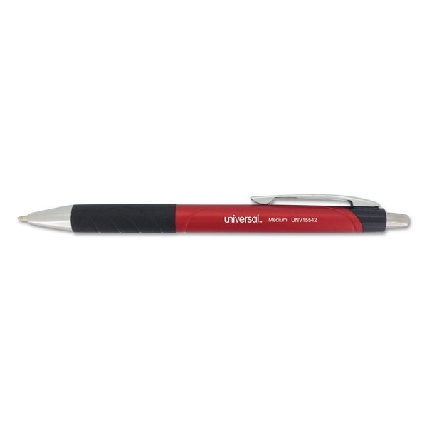Universal One Ballpoint Pen, RT, Gel Ink, Red, PK12 UNV168V RED